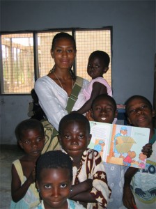 Me and some of my students at the orphanage in Ghana