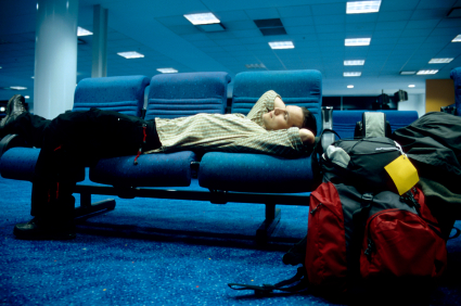 backpacking weary traveler