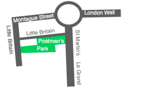 postmans park london map