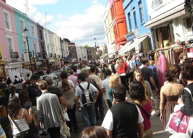 Portobello Road Market Crowds