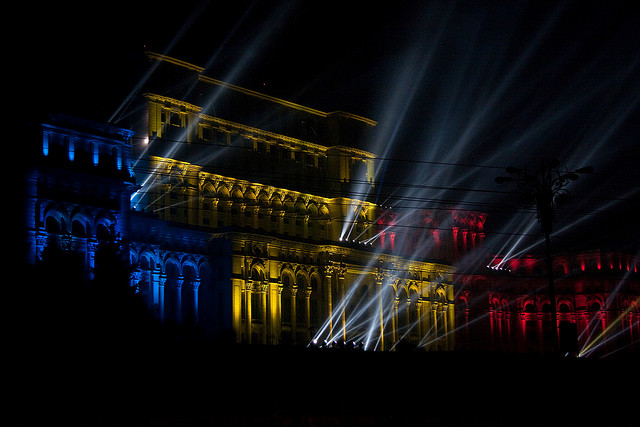 Romanian Parliament Palace New Years Eve