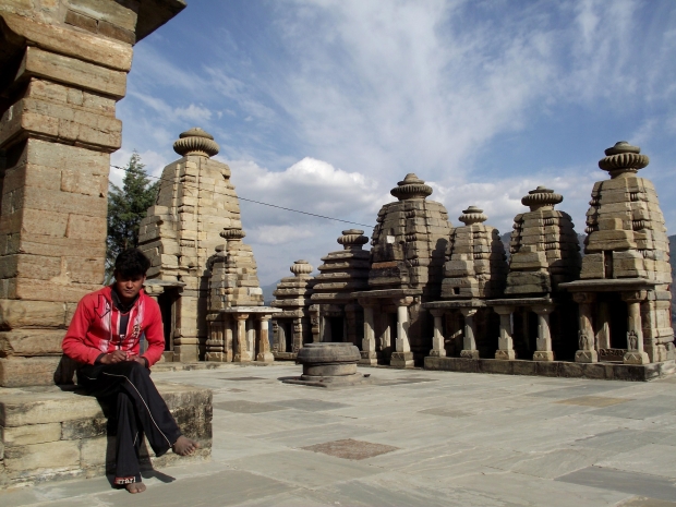 Man sat at temple India