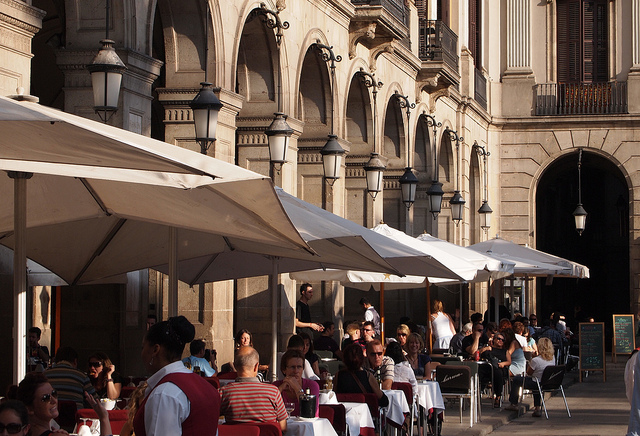 Restaurant, Royal Plaza next to Las Ramblas