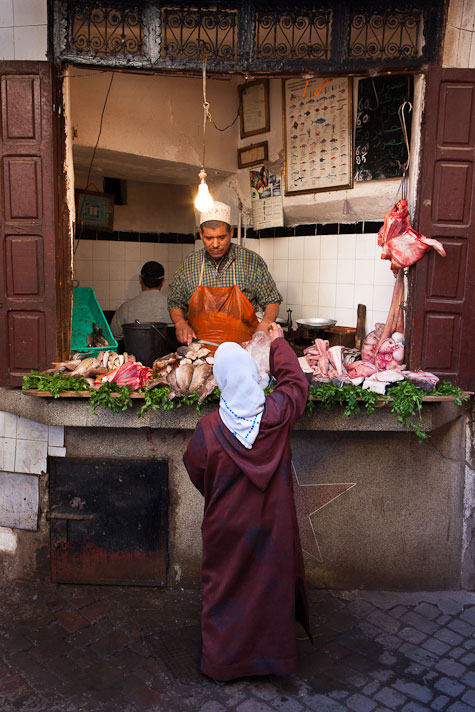 Marrakech street butcher