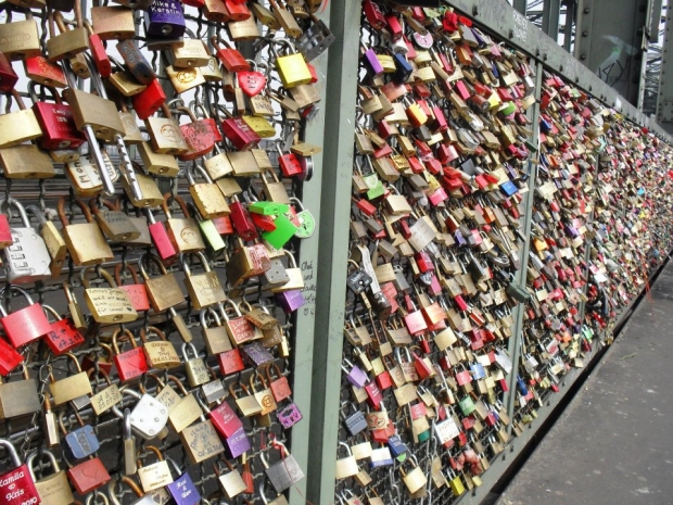 Rhine bridge padlocks