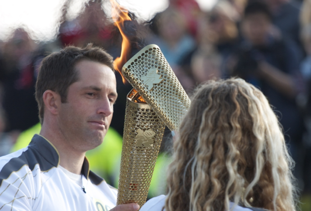 Olympic Torches Kiss