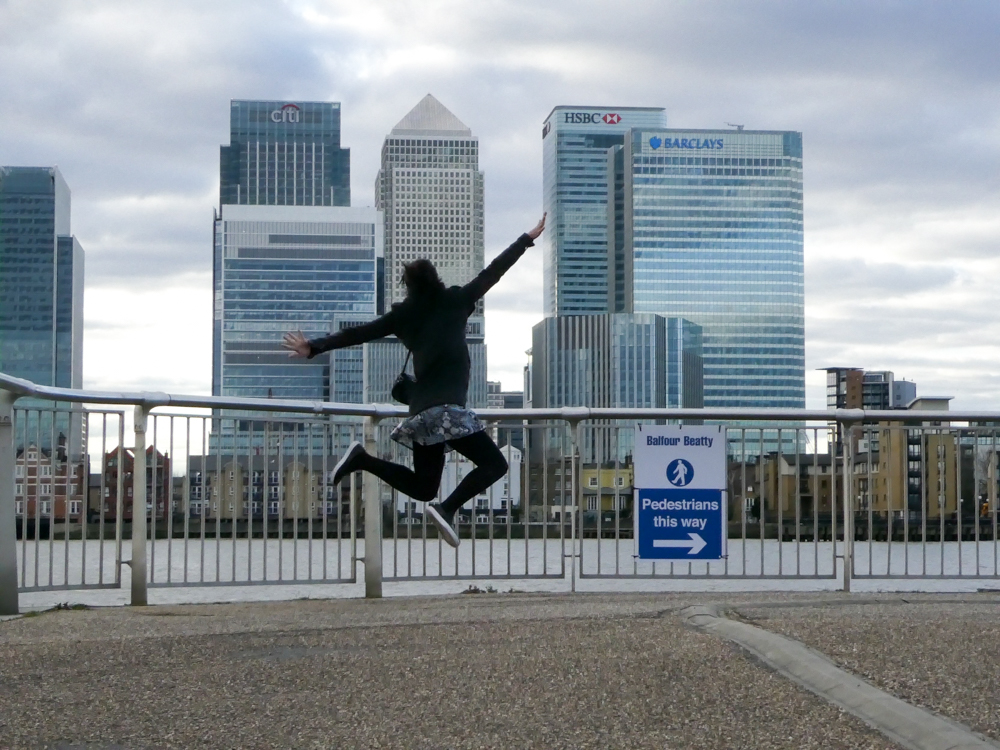 4K Photo Jump High Canary Wharf, London