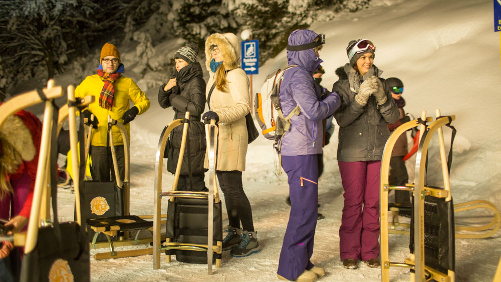 tobogganing