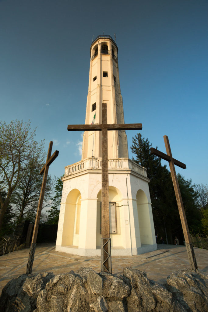 Faro Voltiano Lighthouse with crosses