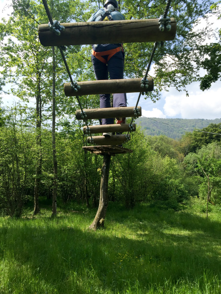 Rope ladder zip lining Como