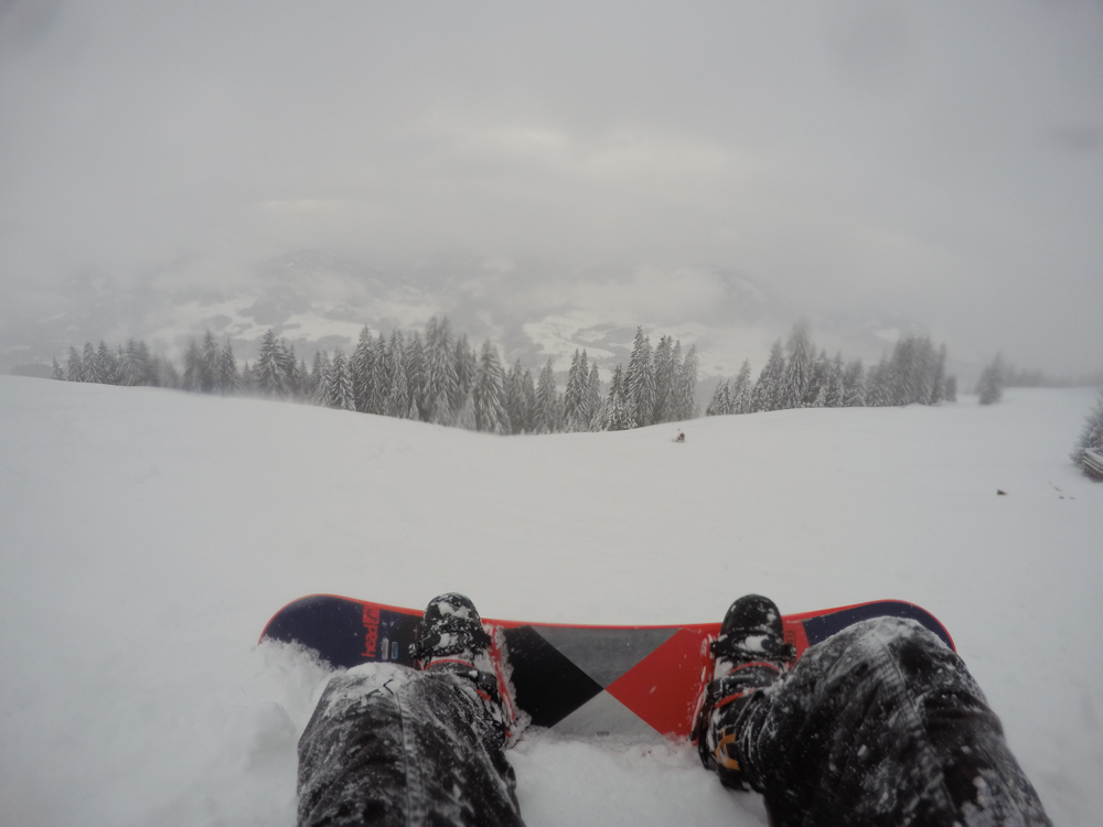 Snowboarding slopes in Austria