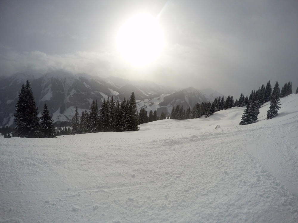 View from the piste in Austria