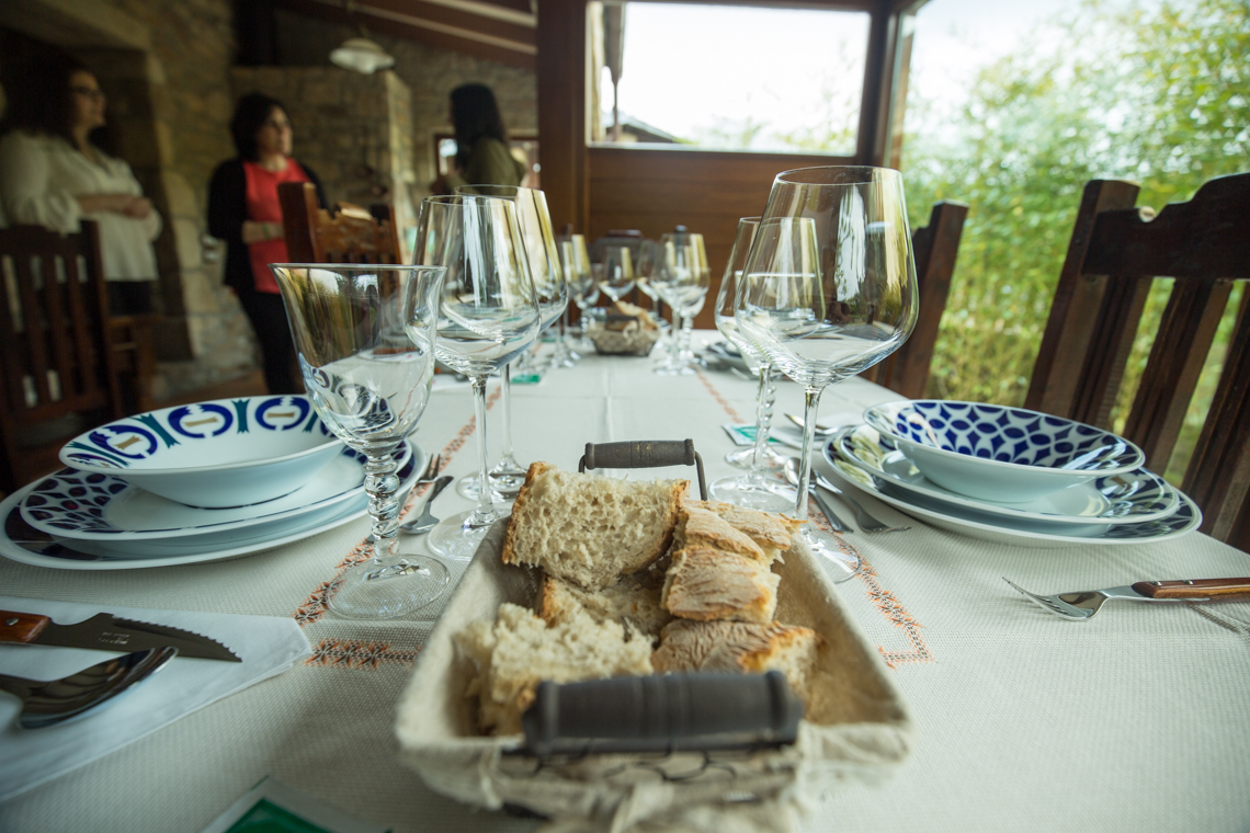 Dinner table at Casa do Mudo