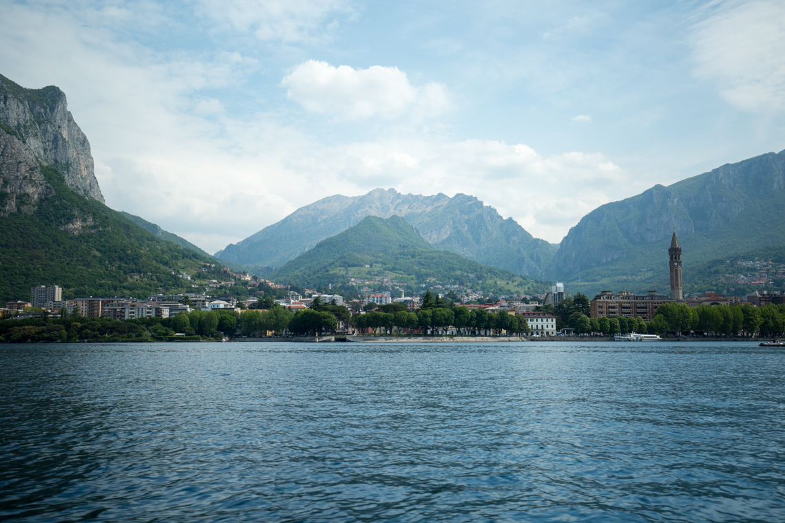 Looking back at Lecco from Lake Como