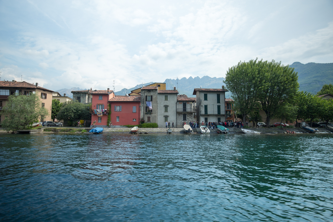 Small fishing town on Lake Como near Lecco