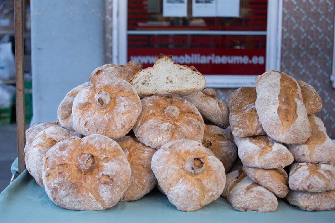 Galician bread at a market