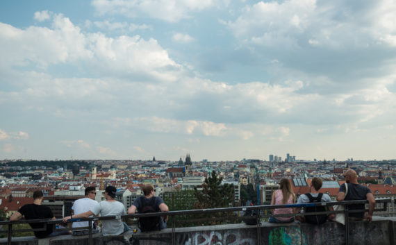 View over Prague Letna Park