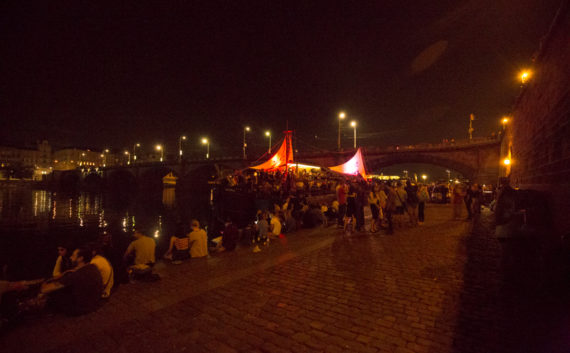 Vltava Riverside at night