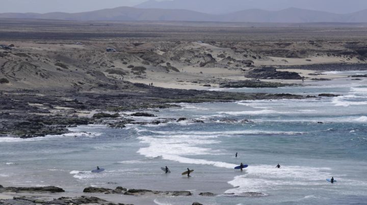 surfers in Fuerteventura