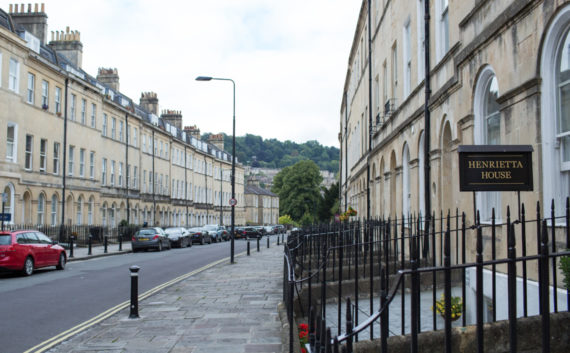 Street in Bath outside of Henrietta House